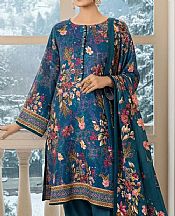 Salitex Denim Blue Khaddar Suit- Pakistani Winter Dress
