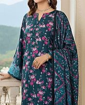 Salitex Teal Khaddar Suit- Pakistani Winter Clothing