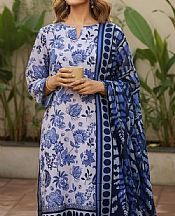 Salitex Lavender/Blue Khaddar Suit- Pakistani Winter Dress