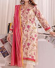 Salitex Ivory/Pink Lawn Suit- Pakistani Lawn Dress