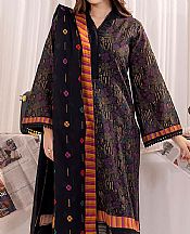 Salitex Plum/Black Lawn Suit- Pakistani Designer Lawn Suits