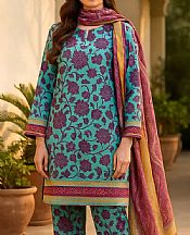 Salitex Turquoise Lawn Suit- Pakistani Lawn Dress
