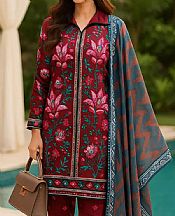 Salitex Maroon Lawn Suit- Pakistani Lawn Dress
