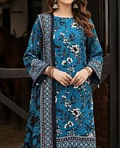 Salitex Teal Blue Khaddar Suit- Pakistani Winter Clothing