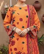 Salitex Orange Khaddar Suit- Pakistani Winter Dress