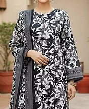 Salitex Black/White Khaddar Suit- Pakistani Winter Dress