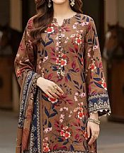 Salitex Brown Khaddar Suit- Pakistani Winter Clothing
