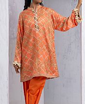 Salitex Bright Orange Lawn Kurti- Pakistani Designer Lawn Suits