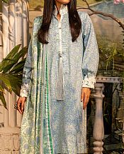Salitex Baby Blue Lawn Suit- Pakistani Designer Lawn Suits