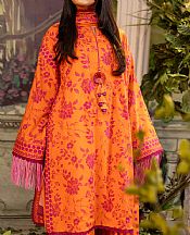 Salitex Bright Orange Lawn Suit- Pakistani Designer Lawn Suits