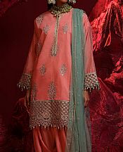 Salitex Pink Cotton Net Suit- Pakistani Designer Chiffon Suit