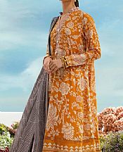 Safety Orange Lawn Suit (2 Pcs)- Pakistani Lawn Dress