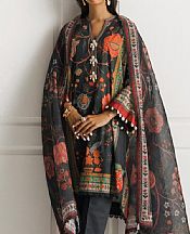 Black Lawn Suit (2 Pcs)- Pakistani Designer Lawn Dress