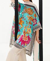 Sea Green Lawn Suit (2 Pcs)- Pakistani Designer Lawn Dress
