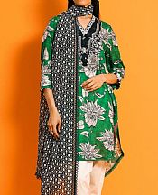 Dark Green Lawn Suit (2 Pcs)- Pakistani Designer Lawn Dress