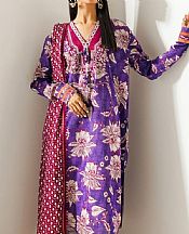 Dark Purple Lawn Suit (2 Pcs)- Pakistani Designer Lawn Dress