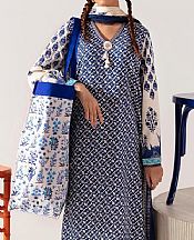 Sana Safinaz Royal Blue Slub Suit (2 Pcs)- Pakistani Winter Dress