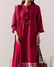 Sana Safinaz Crimson Slub Suit- Pakistani Winter Dress