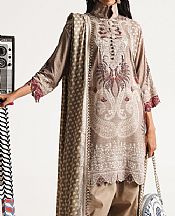Sana Safinaz Beige Linen Suit- Pakistani Winter Dress