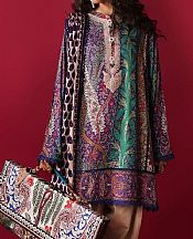 Sana Safinaz Navy Blue Linen Suit (2 Pcs)- Pakistani Winter Clothing