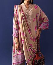 Sana Safinaz Tan Linen Suit (2 Pcs)- Pakistani Winter Clothing