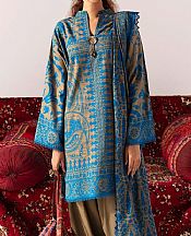 Sana Safinaz Turquoise Slub Suit (2 Pcs)- Pakistani Winter Dress