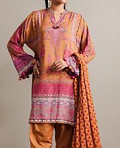 Sana Safinaz Safety Orange Linen Suit