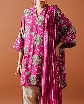 Sana Safinaz Magenta Linen Suit (2 Pcs)- Pakistani Winter Dress