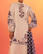 Sana Safinaz Ivory Lawn Suit (2 Pcs)- Pakistani Lawn Dress