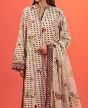 Sana Safinaz Ivory Lawn Suit (2 Pcs)- Pakistani Lawn Dress