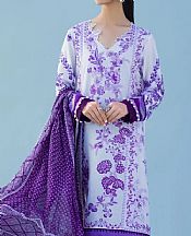 White/Indigo Lawn Suit- Pakistani Designer Lawn Dress
