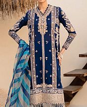 Dark Blue Lawn Suit- Pakistani Designer Lawn Dress