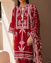 Red Lawn Suit- Pakistani Designer Lawn Dress