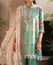 Mint Green Lawn Suit- Pakistani Designer Lawn Dress