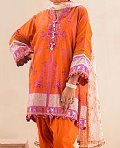Safety Orange Lawn Suit- Pakistani Designer Lawn Dress