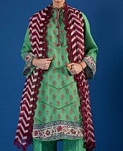 Sana Safinaz Emerald Green Lawn Suit- Pakistani Lawn Dress