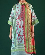 Sana Safinaz Light Turquoise Lawn Suit- Pakistani Designer Lawn Suits