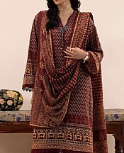 Maroon/Brown Lawn Suit