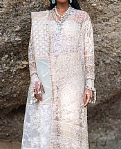 Off-white/Lilac Net Suit- Pakistani Designer Chiffon Suit