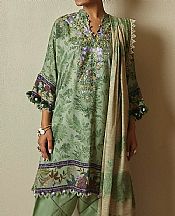 Sana Safinaz Pastel Green Linen Suit- Pakistani Winter Clothing