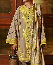 Sana Safinaz Ivory/Yellow Slub Suit- Pakistani Winter Dress
