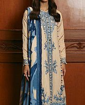Tan/Blue Slub Suit