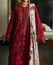 Sana Safinaz Maroon Slub Suit- Pakistani Winter Dress