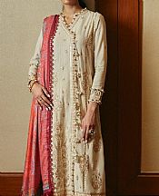 Sana Safinaz Ivory Linen Suit- Pakistani Winter Clothing