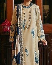 Ivory/Blue Slub Suit