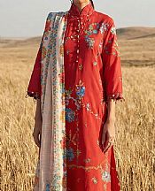 Sana Safinaz Cardinal Red Lawn Suit- Pakistani Designer Lawn Suits