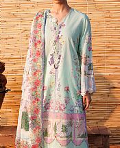 Sana Safinaz Light Turquoise Lawn Suit- Pakistani Designer Lawn Suits