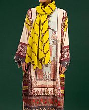Sana Safinaz Ivory Linen Suit (2 Pcs)- Pakistani Winter Dress