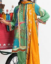 Sana Safinaz Light Green Slub Suit (2 Pcs)- Pakistani Winter Dress