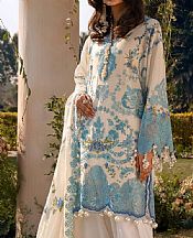 Sana Safinaz White/Blue Lawn Suit- Pakistani Lawn Dress